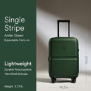 4726157019 ANTLER SINGLE STRIPE HARDSIDE CARRY-ON LUGGAGE, GREEN - Like New