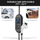 MEGAWISE PORTABLE EV CHARGER, 32A LEVEL 2 ELECTRIC VEHICLE CHARGER - BLACK - Like New