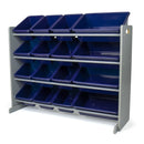 HUMBLE CREW SUPERSIZED TOY STORAGE ORGANIZER WITH 16 REMOVABLE BINS GREY/NAVY - Like New