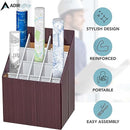 Adir Corp. Blueprint Storage Bin Organizer Cardboard Blueprint Holder - Mahogany - Like New