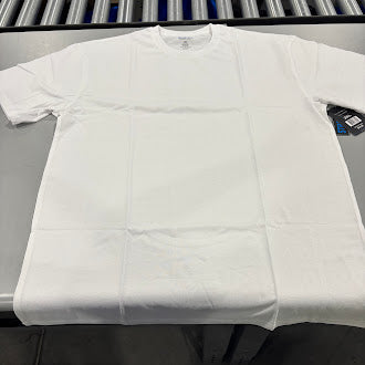 BLUE ICE PLAIN SHORT SLEEVES T-SHIRT - SIZE: MEN 2XL - WHITE - Brand New
