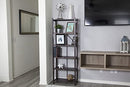 Origami 6 Tier Classic Stamped Steel Bookcase Shelf Organizer Rack - Bronze - Like New