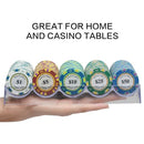 JIESITE CLEAR ACRYLIC POKER CHIP RACK WITHOUT LID CASINO POKER CHIP TRAY RACK - Like New