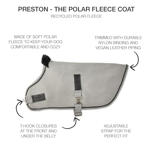 PET PASSION RECYCLED POLAR FLEECE DOG COAT MEDIUM LARGE DOGS - GRAY HEATHER XL - Brand New