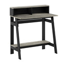 FURINNO SIMPLISTIC A FRAME COMPUTER DESK - BLACK/FRENCH OAK GRAY -DAMAGED - Like New
