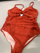 CUPSHE ONE-PIECE SWIMWEAR, SIZE LARGE - RED/ORANGE - Brand New