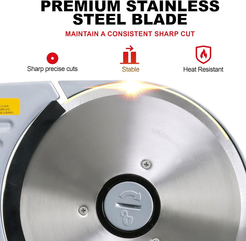 Kitchener Meat Slicer, Electric, 7.5" Stainless Steel Blade - - Scratch & Dent