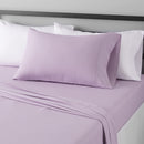 Amazon Basics Microfiber 3 Piece Sheet Set Twin 4 Pack Solid Frosted Lavender - Brand New