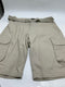 BLU ROCK MEN'S SLIM FIT STRETCH BELTED CARGO SHORTS - SIZE: MEN 32 - STONE - Brand New