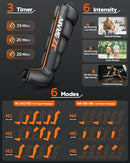 JZBRAIN COMPRESSION BOOTS FULL LEG COMPRESSION FE-7221-BLK/ORG - BLACK ORANGE - Like New
