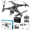 LOQFGDW 4K DRONE (EQUIPPED WITH DUAL CAMERAS), FOLDABLE DRON, LOQF-1234 - BLACK - Like New