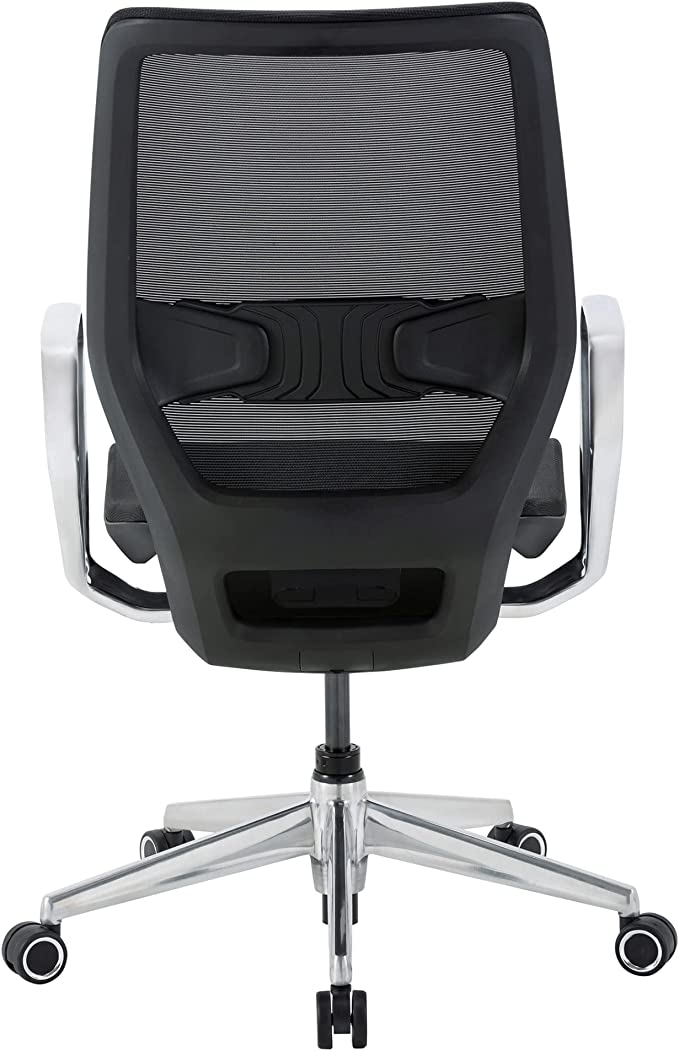 WorkPro Sentrix Ergonomic Mesh Mid-Back Manager Chair Fixed Arms 9579648 - Black Like New