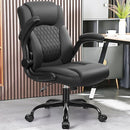 BRICK ATTIC LEATHER OFFICE CHAIR PU HOME COMPUTER DESK CHAIRS BACK SUPPORT BLACK - Like New