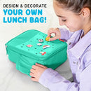 FIT & FRESH LUNCH BOX FOR KIDS, SCHOOL, INSULATED BAG WITH SHOE CHARM SLOTS - Like New