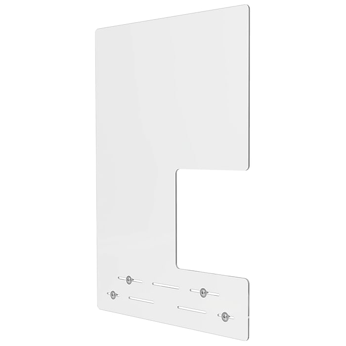 DEFLECTO MOUNTING SAFETY BARRIER WITH SIDE PASS THRU, 23.75" X 31.75", 2/CARTON - Brand New