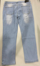 BLU ROCK MEN'S CASUAL FLEX STRETCH SLIM STRAIGHT JEANS SIZE: 42X31 - LIGHT BLUE - Like New