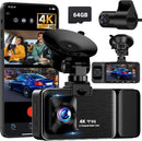 GENERIC 3 CHANNEL 4K DASH CAM FRONT REAR AND INSIDE, 5G WIFI - Scratch & Dent