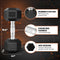 YES4ALL CHROME GRIP ENCASED HEX DUMBBELLS 10LBS WITH ANTI-SLIP SINGLE - BLACK - Like New