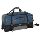 TRAVELERS CLUB ADULT DROP-BOTTOM ROLLING DUFFEL WITH TELESCOPIC HANDLE - BLUE - Like New
