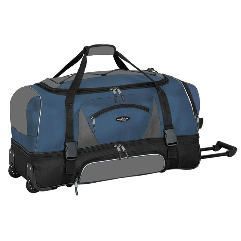 TRAVELERS CLUB ADVENTURE ROLLING DUFFEL BAG 30-INCH - BLUE - Brand New
