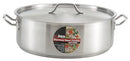 WINCO 30 QT STAINLESS STEEL BRAZIER WITH LID SSLB-30 - SILVER - Like New