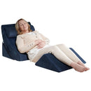 QIRROBONI 4PCS Orthopedic Bed Wedge Pillow Set Adjustable - Full Navy - Like New