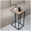 COZAYH FARMHOUSE C-SHAPED COUCH END TABLE METAL FRAME - BLACK - Like New