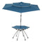 ARROWHEAD OUTDOOR KKS0294U 8FT BEACH UMBRELLA + FOLDING TABLE KKS0294U - BLUE - Like New