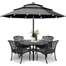 ABCCANOPY Solar Led Patio Umbrellas 3-Tiers 11FT (Dark Gray) - Like New
