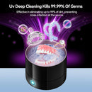 BEOSNC ULTRASONIC RETAINER CLEANER 42KHZ PORTABLE ULTRASONIC UV CLEANER - BLACK - Like New