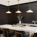 CLASSY LEAVES PENDANT LIGHTS KITCHEN ISLAND 14" A0523601 - GOLD/WHITE - Brand New