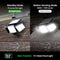 HOME ZONE SECURITY 2 PACKS SOLAR FLOOD LIGHTS OUTDOOR MOTION SENSOR - BLACK - Like New