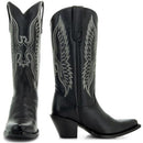 Soto Boots Women's Firebird Cowgirl Boots M8001 - Size 7.5 - Black/Black - Like New