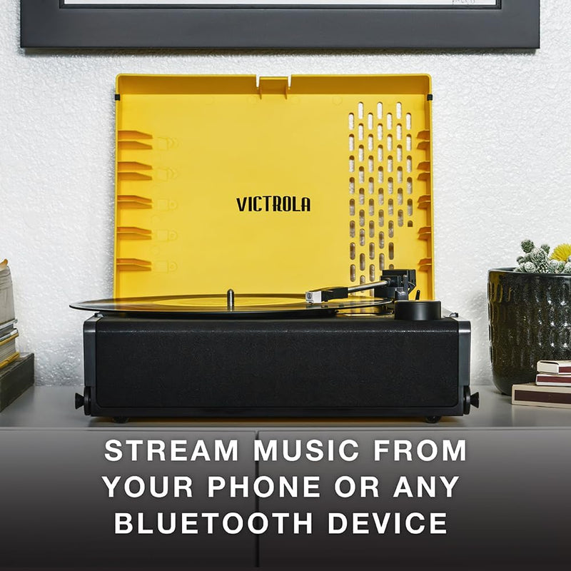 Victrola Revolution GO 3-Speed Bluetooth Record Player VSC-750SB-CTR- Citrine Like New