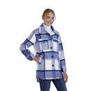 SEBBY SHACKET OVERSIZED JACKET IN THICK PLAID WOOL - SIZE: XS - BLACK/BEIGE - Like New