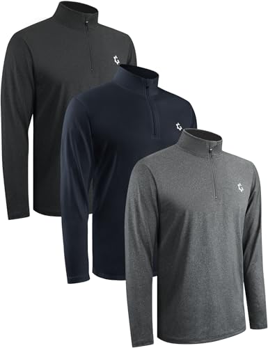 JUMGEAR LIFE 3PACK QUARTER ZIP PULLOVER MEN LONG SLEEVE QUICK DRY BLACK/BLUE - Like New