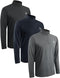 JUMGEAR LIFE 3PACK QUARTER ZIP PULLOVER MEN LONG SLEEVE QUICK DRY BLACK/BLUE - Like New