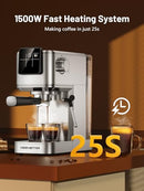 KEENSTAR 20BAR ESPRESSO MACHINE RAPID COLD BREW, HOT ICED COFFEE MACHINE SILVER - Like New
