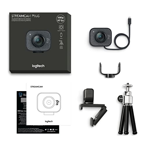 LOGITECH FOR CREATORS STREAMCAM PREMIUM WEBCAM FOR CREATORS, VU0054 – GRAPHITE - Like New