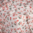 KATHY IRELAND 100% TURKISH COTTON FLANNEL SHEET SET - CAL KING - BLUSH FLORAL - Like New