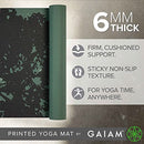 Gaiam Yoga Mat - Premium 6mm Print Extra Thick Non Slip Exercise & Fitness Mat - Like New