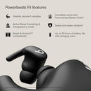 BEATS POWERBEATS FIT WIRELESS NOISE CANCELLING EARBUDS ME2J4LL/A - JET BLACK - Like New