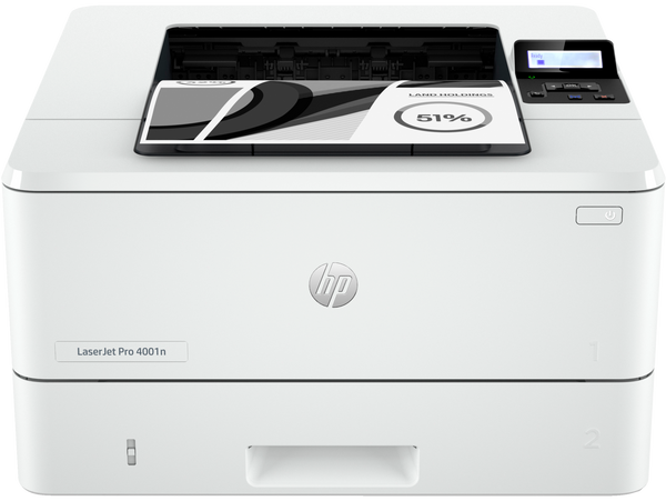 HP LaserJet Pro 4001n Printer, Print, Fast, Ethernet/USB only, 2Z599FR - White - Like New