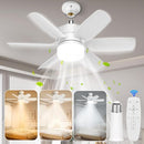 AMALEKO SOCKET FAN LIGHT CEILING FANS WITH LIGHTS AND REMOTE - WHITE - Like New