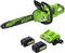Greenworks 48V (2 x 24V) 14" Brushless Cordless Chainsaw - Scratch & Dent