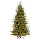 NATIONAL TREE COMPANY PRE-LIT 'FEEL REAL' SLIM TREE, White Lights, 7.5 FEET - Like New