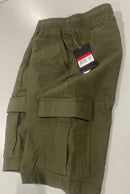 GALAXY MEN’S SUPER FLEX STRETCH CARGO SHORTS - SIZE: M - OLIVE - Brand New
