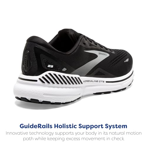 BROOKS MEN’S ADRENALINE GTS 23 SUPPORTIVE RUNNING SHOE SIZE 9 BLACK/WHITE - Like New