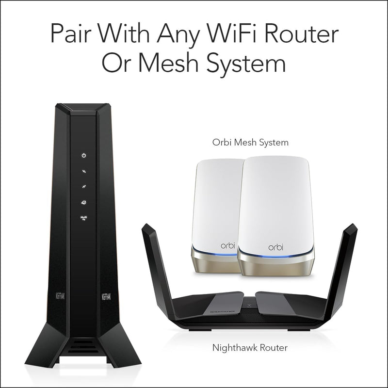NETGEAR Nighthawk Multi-Gig Cable Modem CM2000 Compatible with All Cable - Black - Like New