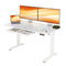 YDN ELECTRIC STANDING DESK DRAWERS 55 X 24 INCH ADJUSTABLE STAND UP - WHITE - Like New